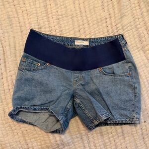 TOPSHOP Maternity Shorts- Classic Denim
